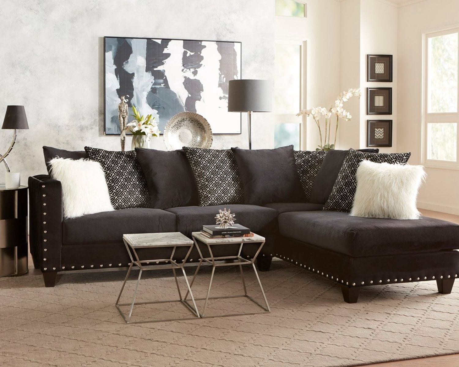 2019 SECTIONAL, COLOR: 2019 Black Combo Sect