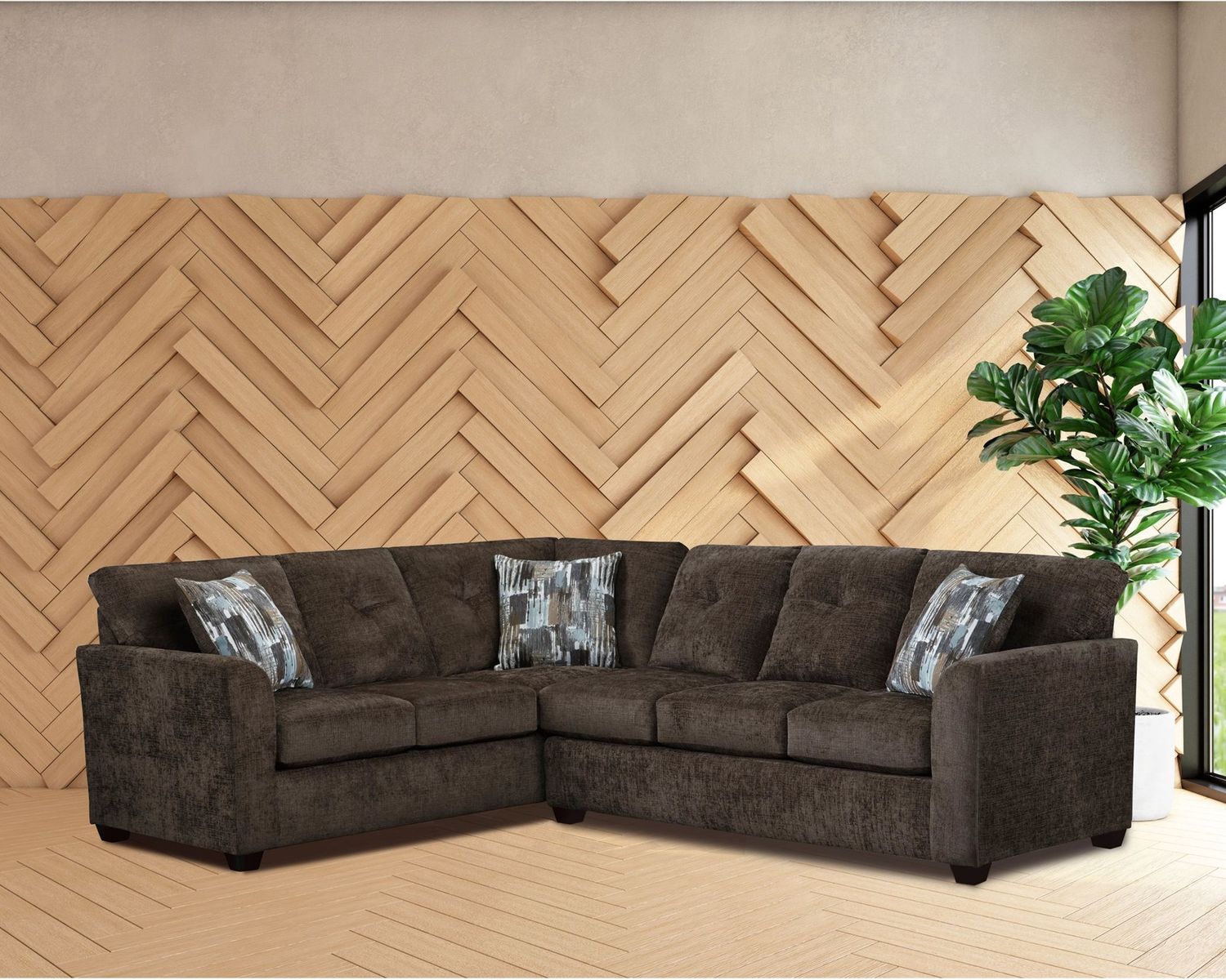 3000 Gerald Sectional, COLOR: 3000 Gerald Chocolate Sect