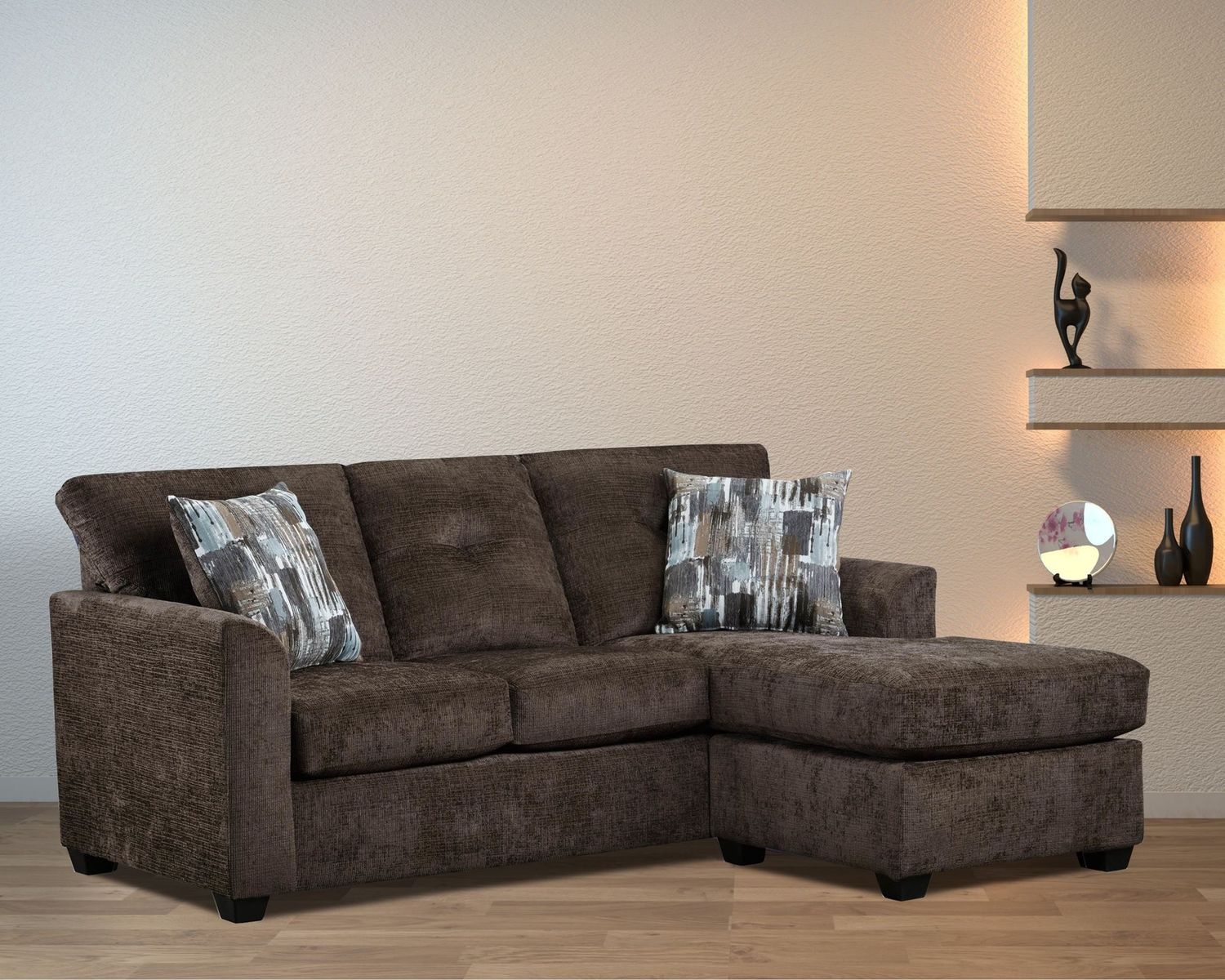 3006 Gerald sectional, COLOR: 3006 Gerald Chocolate Chofa