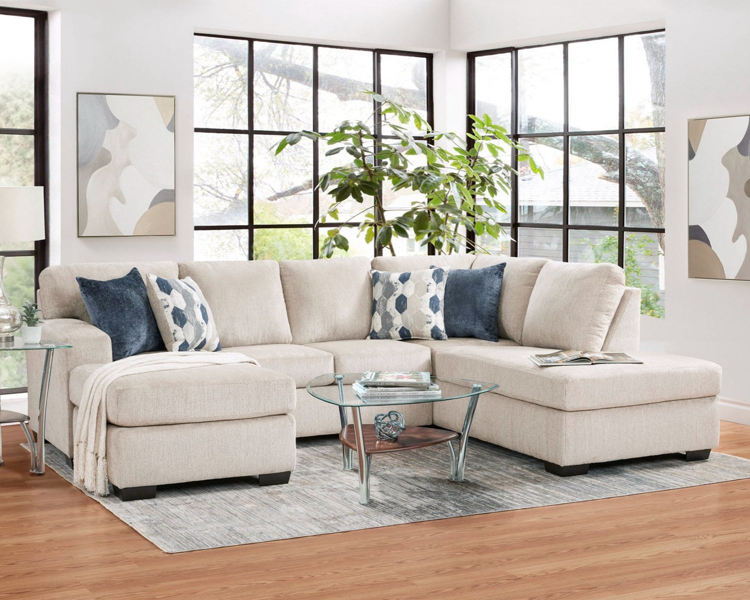 4450 SECTIONAL, COLOR: 4450 Herringbone Oatmeal