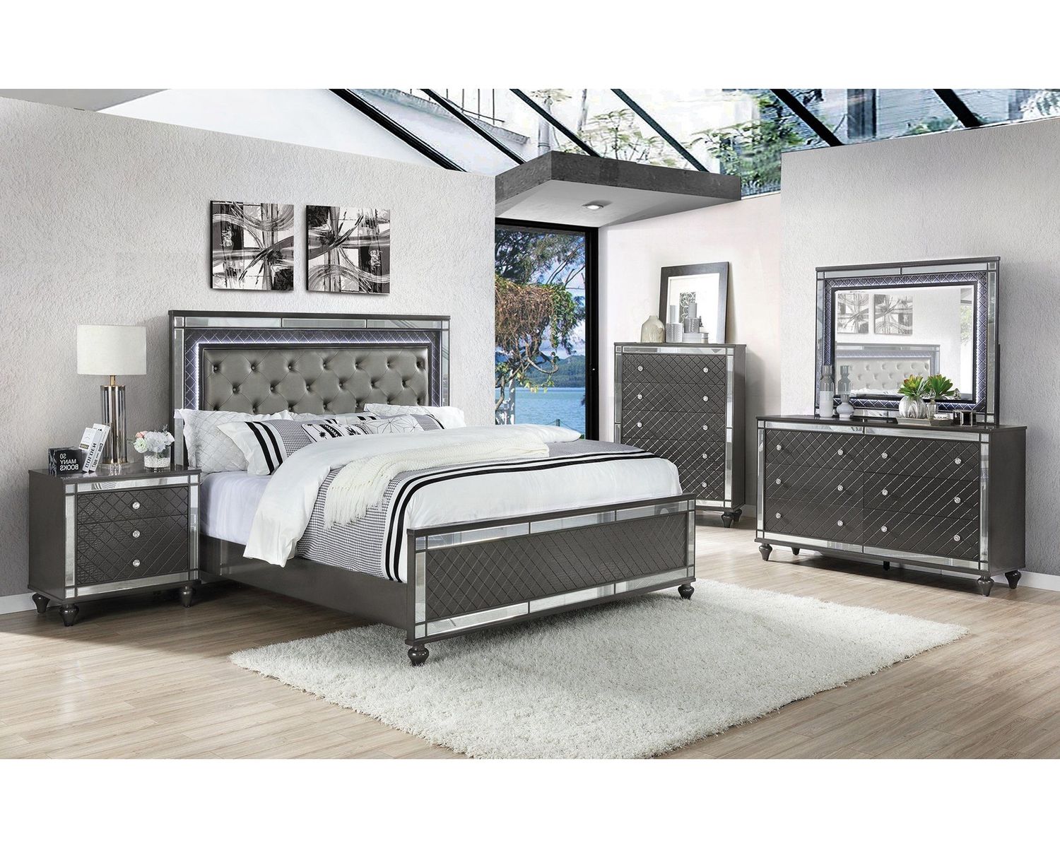 CM1670 Refino, TYPE: QUEEN 5 PC BEDROOM SUITE