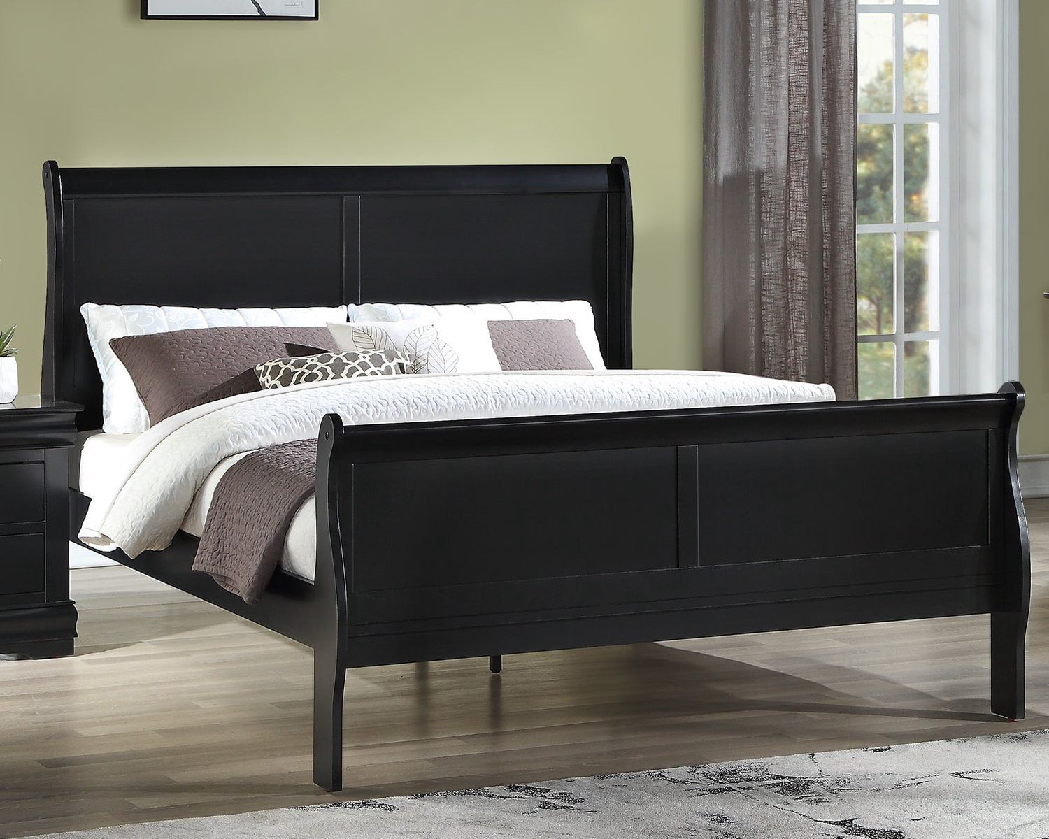 CM3950 Black L.P. Bed, TYPE: KING