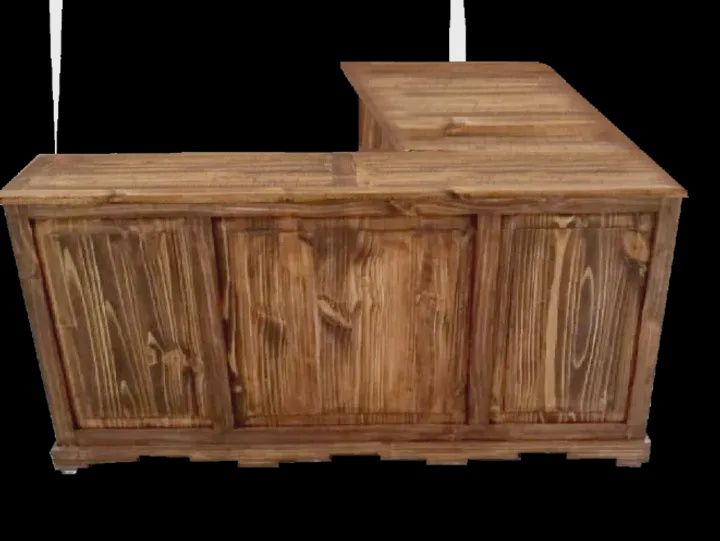 L-Shaped Desk w/Center Drawer Two Box Drawers, One File Drawer, COLOR: ND, POWER: W/STAR