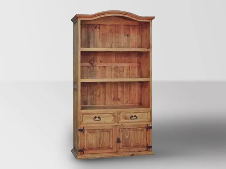 Two Drawer/ Two Door Bookcase, COLOR: RRR, OPTIONS: W/ STAR