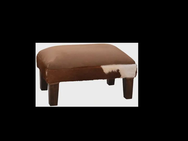 Ottoman With Cowhide