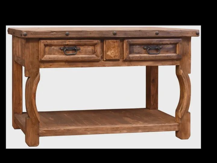 Ox Yoke Console 2 Drawer