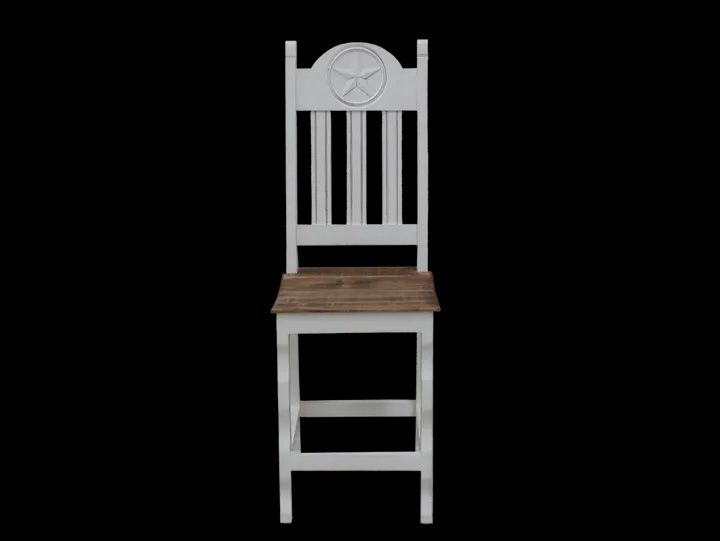 TEXAS CHAIR W/ STAR/ CUSHION, COLOR: RRR