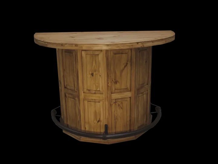 Wood Bar w/Removable Top for Poker Table, COLOR: RRR, OPTIONS: W/ STAR