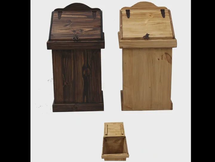 Wooden Trash Can