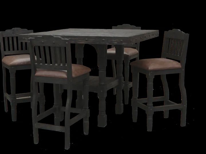 Square Pub Table w/ 8 barstools w/ cushions