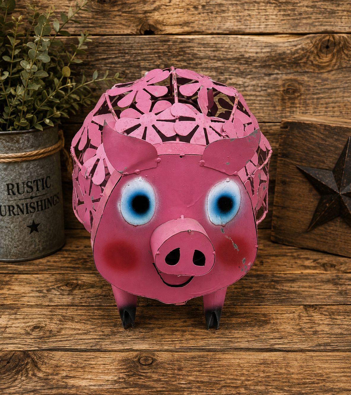 PINK PIG METAL ART