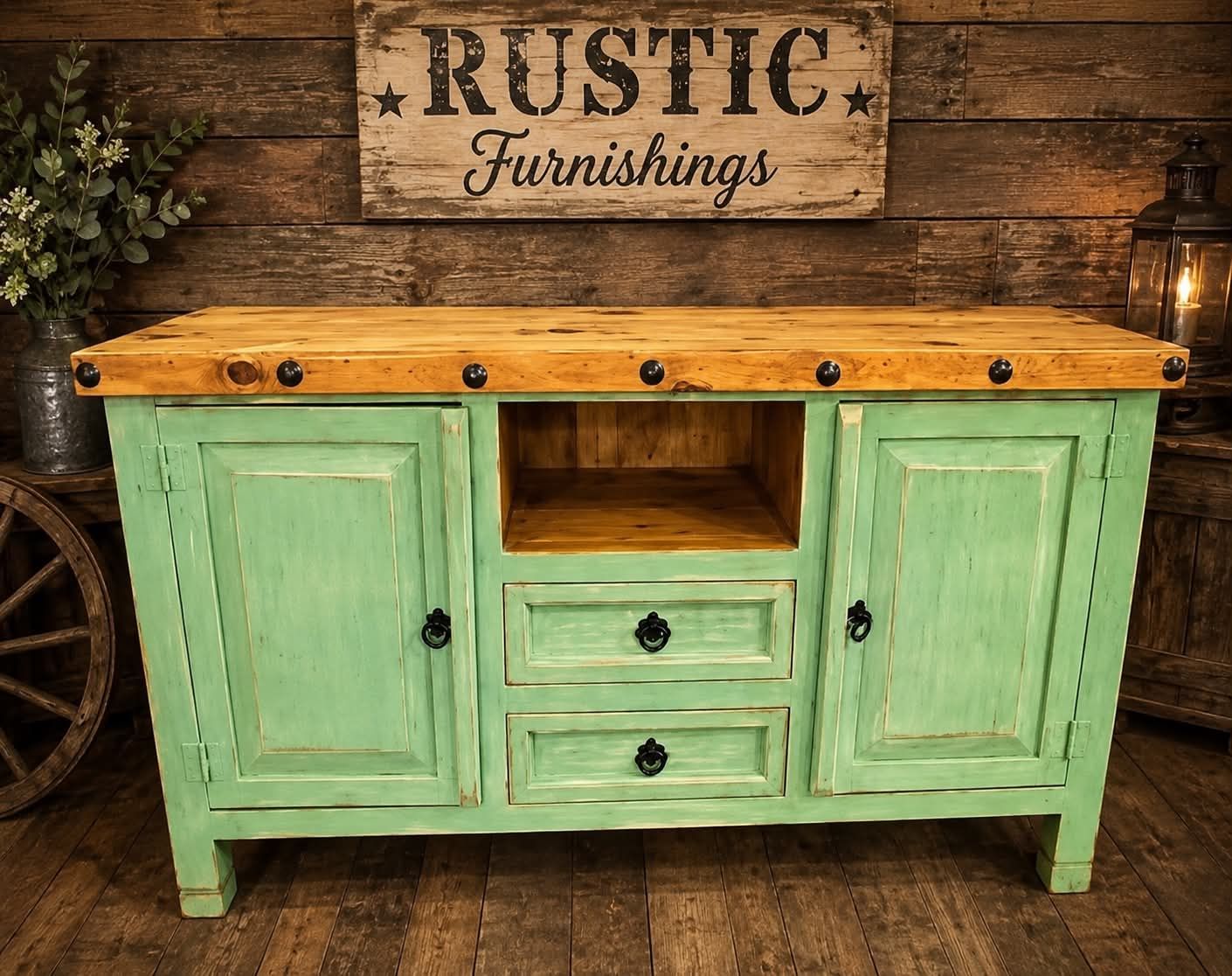 VERIA TV STAND LIME GREEN