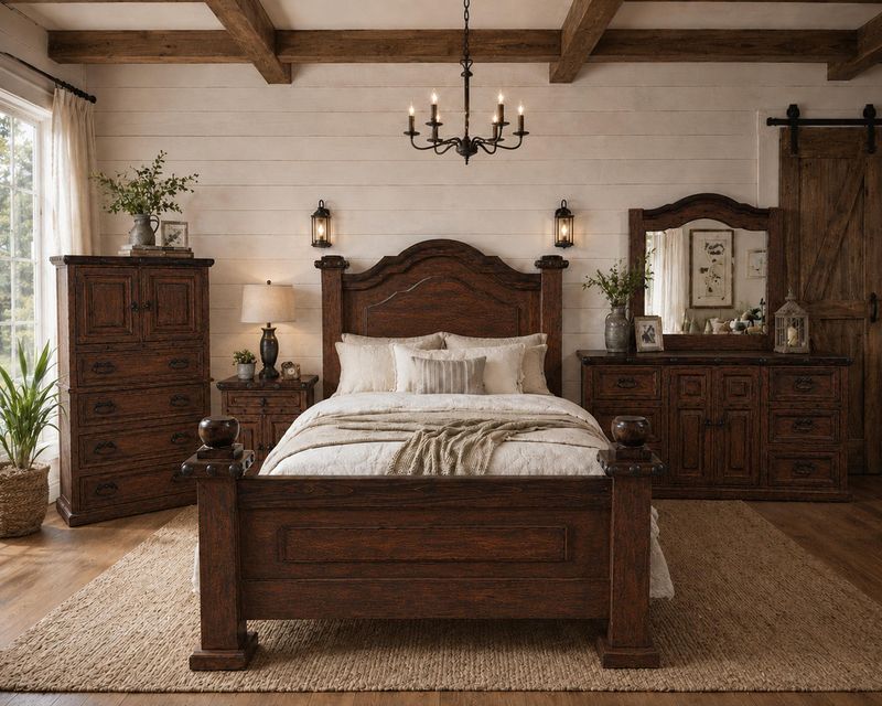 DON CARLOS QUEEN BEDROOM SUITE 5 PC W/ MIRROR