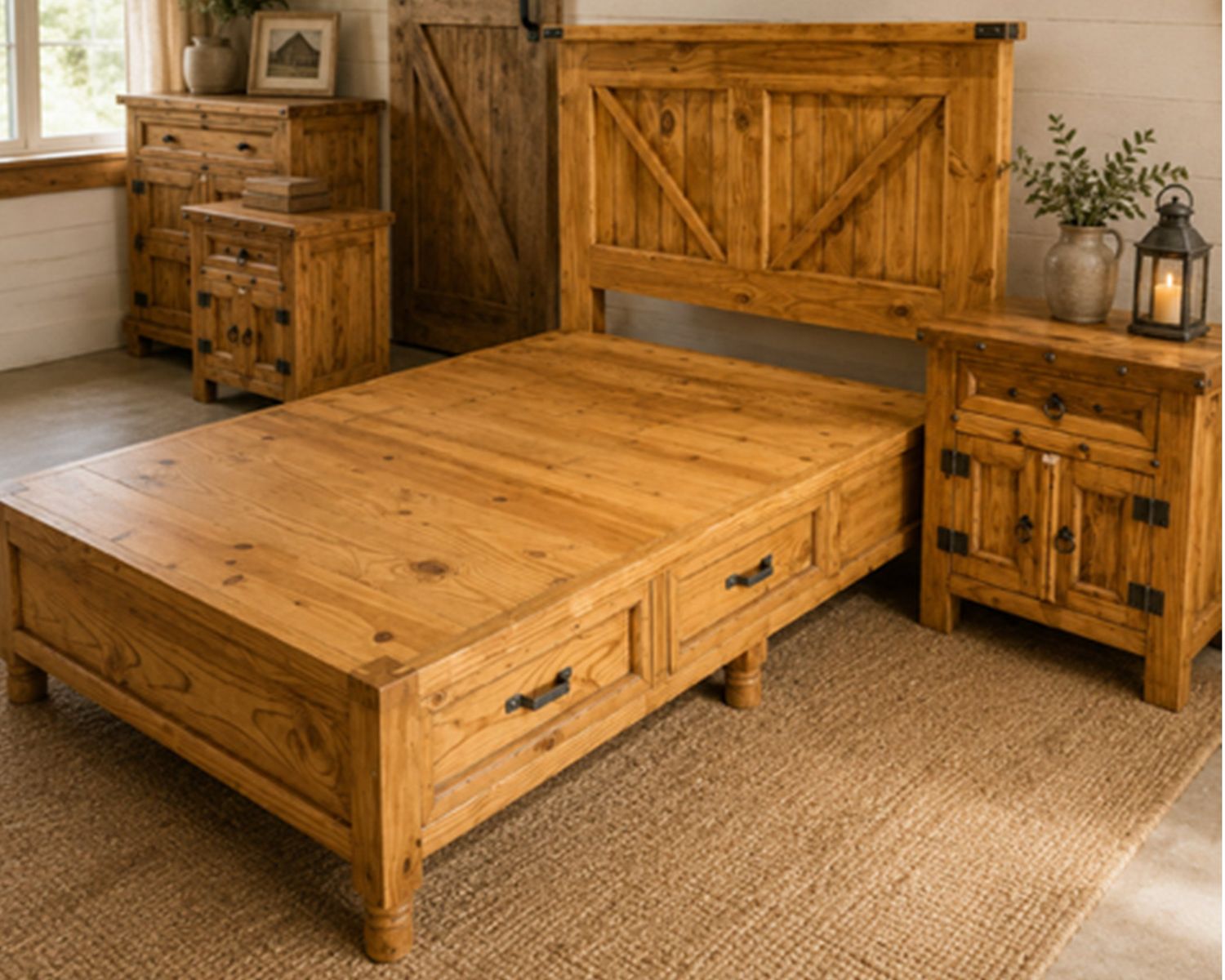HACIENDA KING BEDROOM SUITE 5PC W/ MIRROR