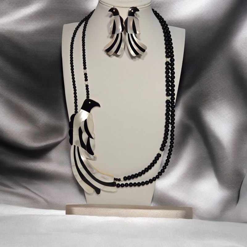 Mother of Pearl Earrings and Necklace