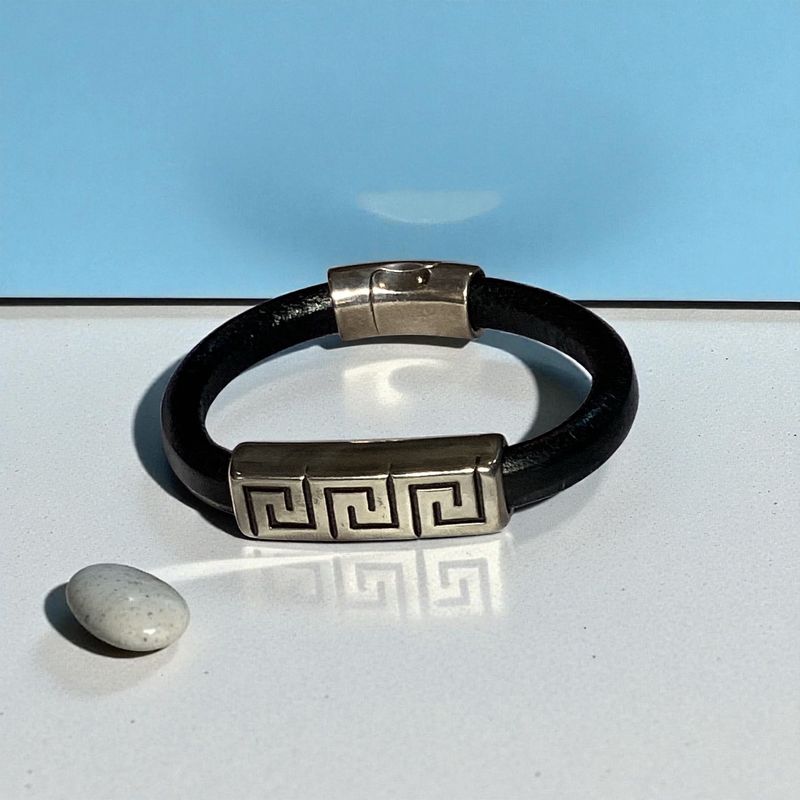 Black Leather Bracelet