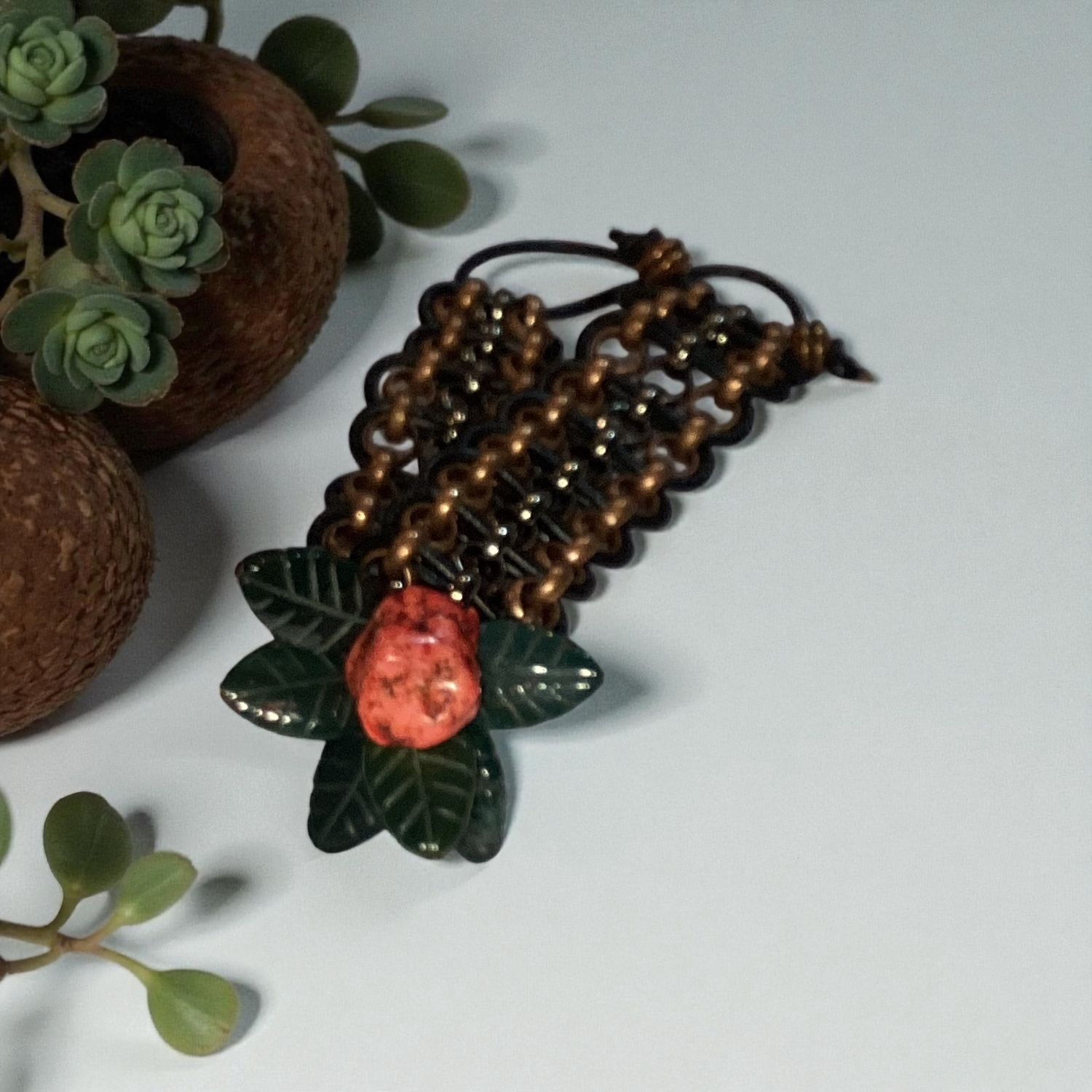 Copper Leather Bracelet