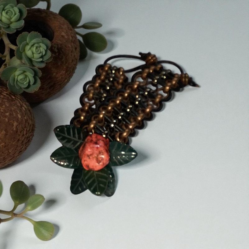 Copper Leather Bracelet