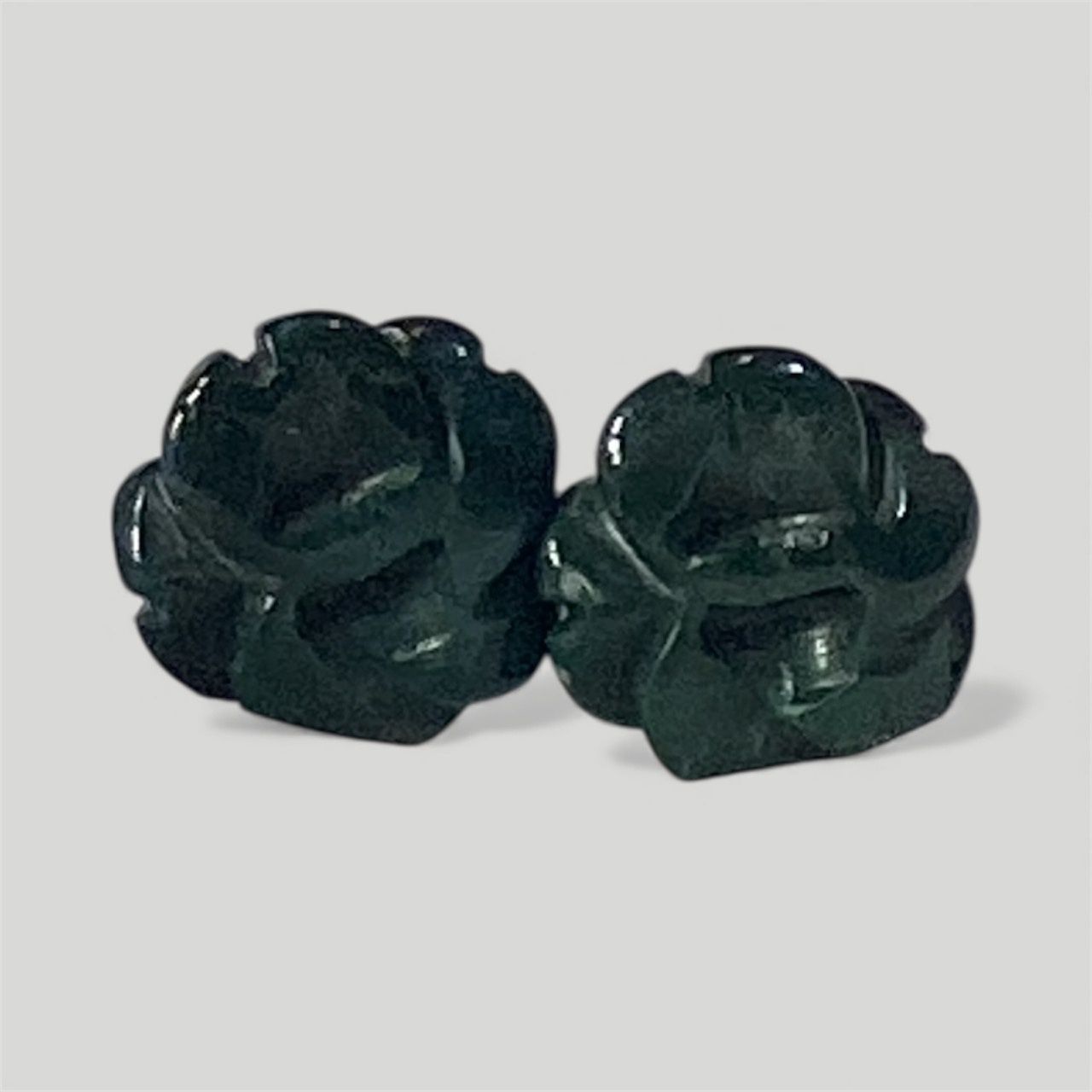 Jasper Flower Post Earrings