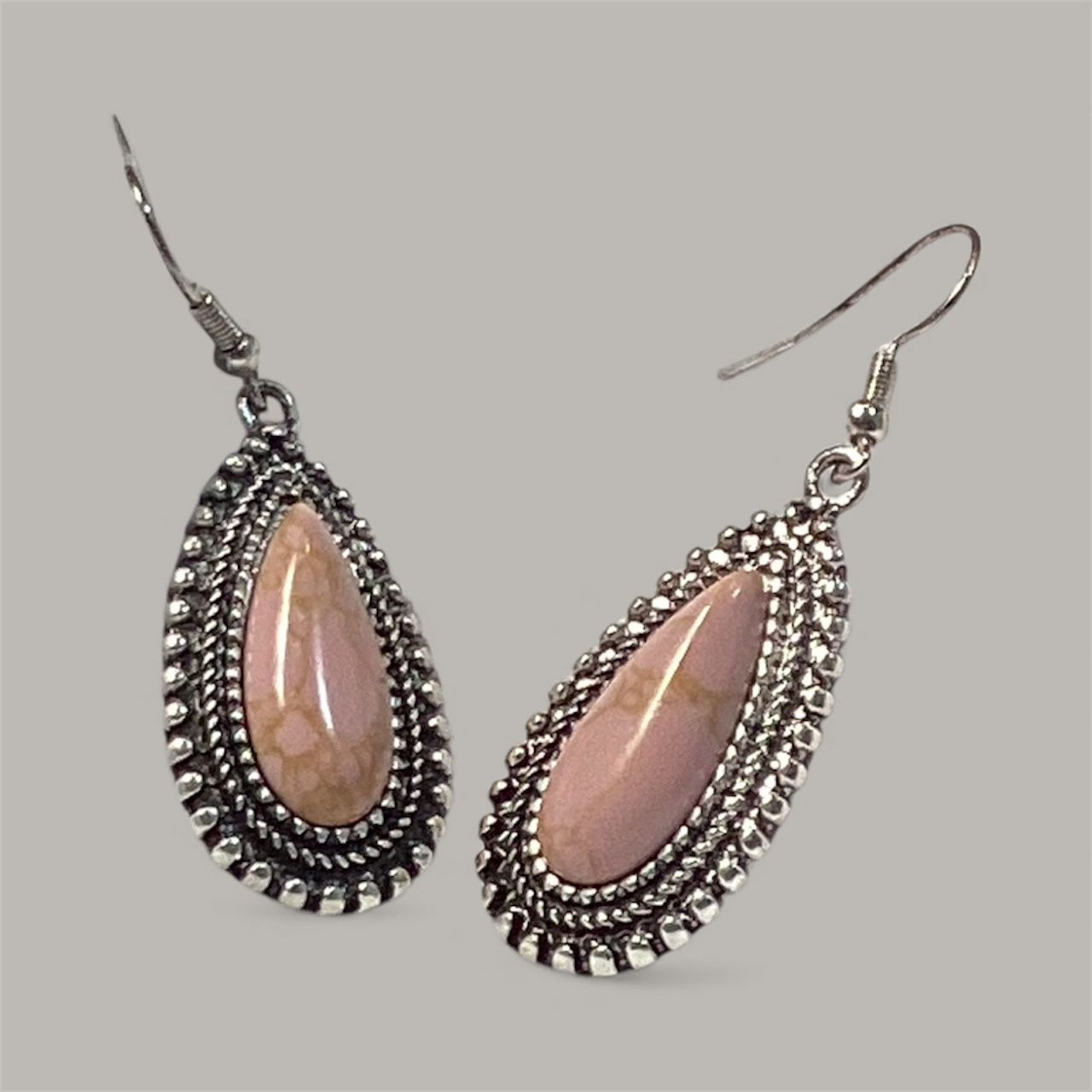 Pink Opal Earrings
