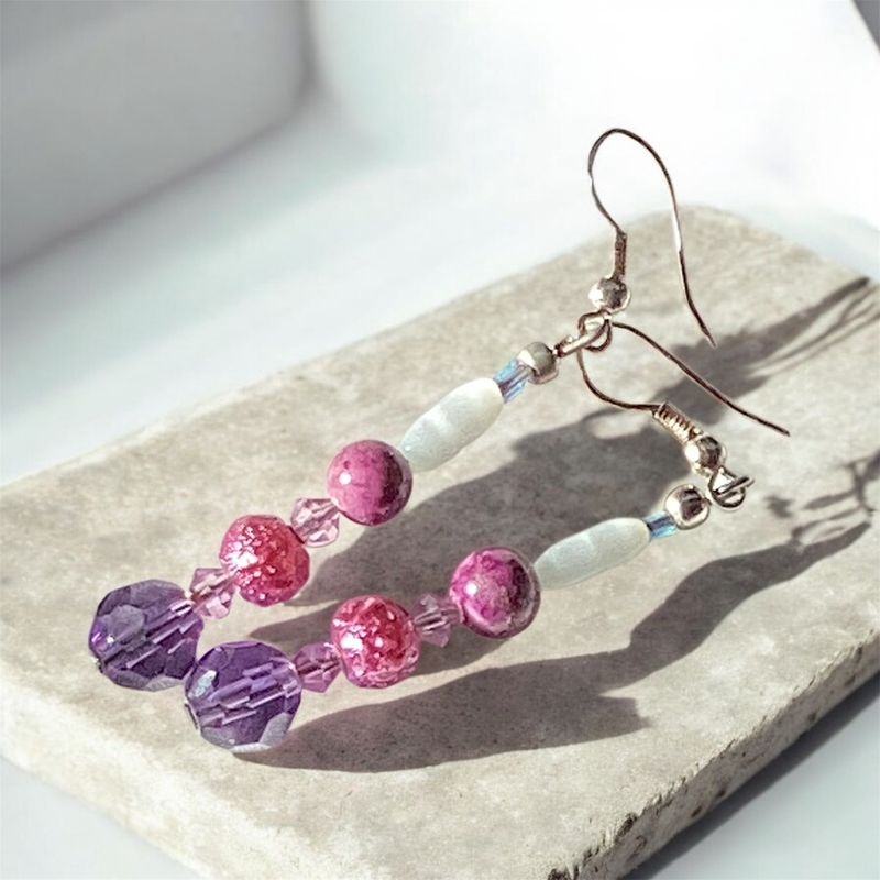 Purple-Pink Earrings