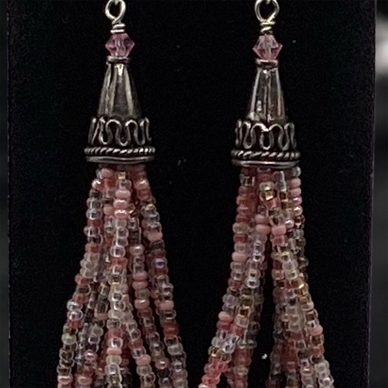 Pink Bead Earrings