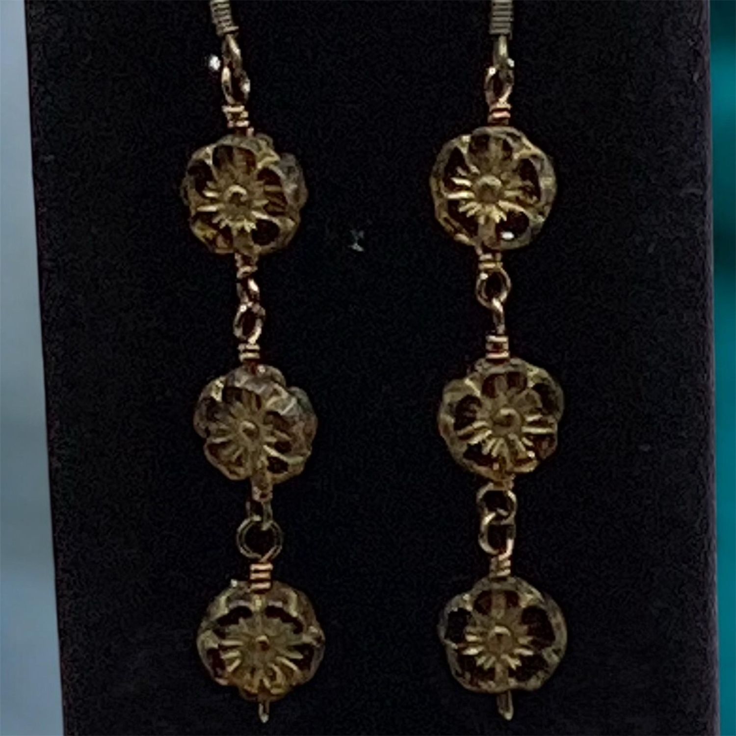 Tri Bronze Earrings
