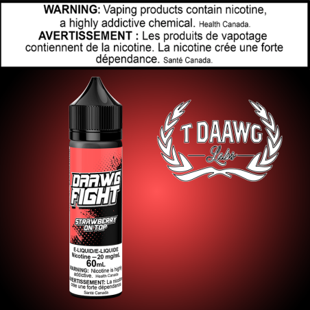 Daawg Fight Strawberry On Top Salt Nic 60ml 20mg