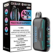 Oxbar Rocky Vapor G24K Puffs Disposable Vape, Flavour: Peach Blue Raspberry