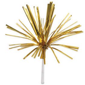 Gold Tinsel Mylar Spray Picks- 24/pkg