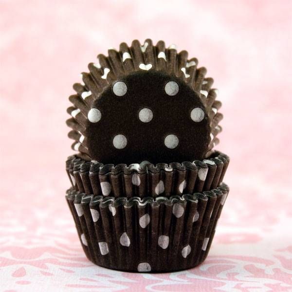 Black Polka Dot Baking Cups Mini (40-50ct)