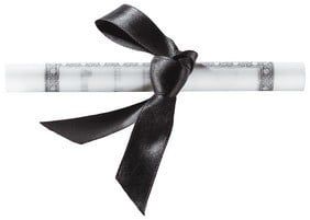Diploma with Black Ribbon