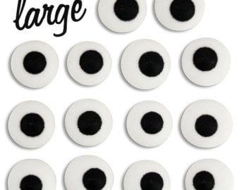 Royal Icing Eyes (1/2") White -25ct