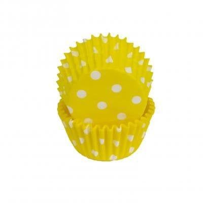 Yellow Polka Dot Baking Cups Mini (30-40 ct)