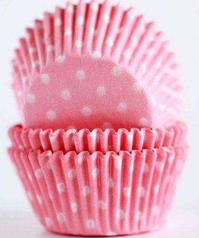 Pink (Light) Polka Dot Baking Cups(30-35ct)