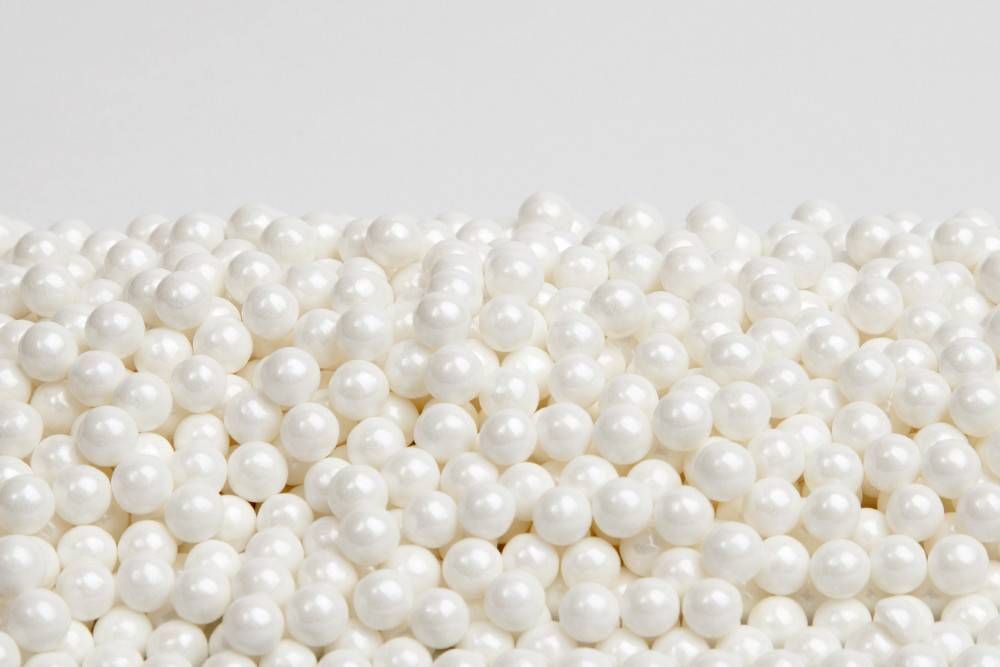 White Sugar Pearls (matte)