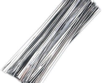Twist Ties (Silver) 25ct