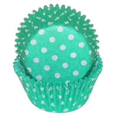 Green Polka Dot Baking Cups (30-35ct)