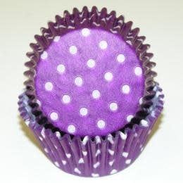 Purple Polka Dot Baking Cups