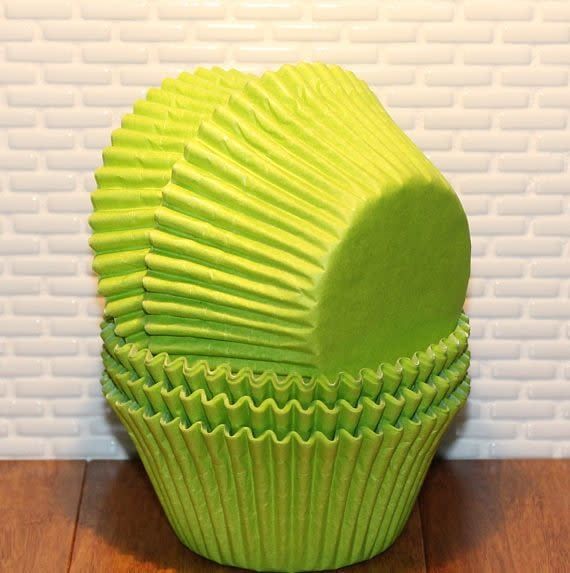 Lime Green Jumbo Baking Cups (40-50ct)