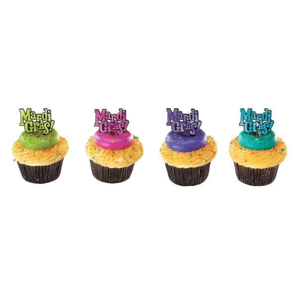 Mardi Gras Cupcake Pick