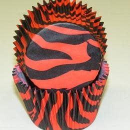 Zebra (Red and Black) Baking Cups