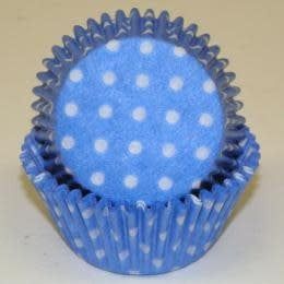 Blue (Light) Polka Dot Baking Cups (30-35cups)