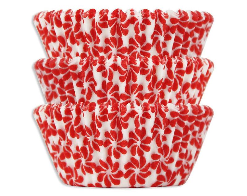Red Pinwheel Baking Cups