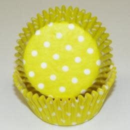 Yellow Polka Dot Baking Cups (30-35ct)