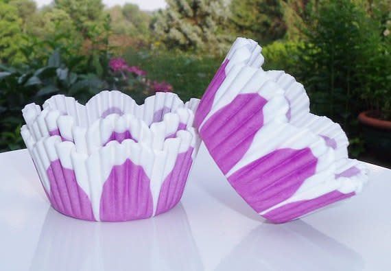 Purple Flower Baking Cups (30-35ct)