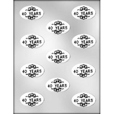 40 Years Oval Chocolate Mold