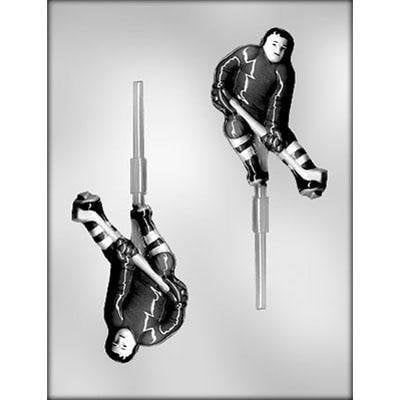 Hockey Player Chocolate Sucker Mold