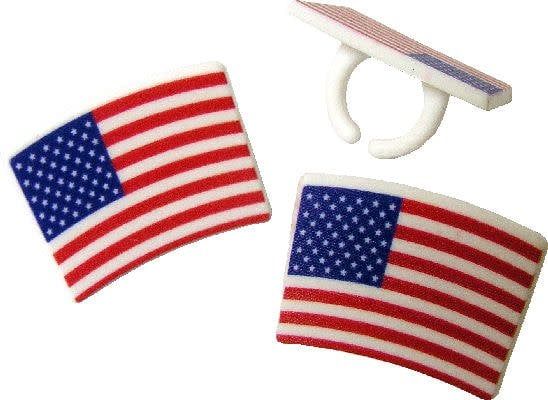 American Flag Rings (12/pkg)