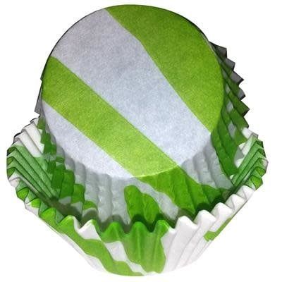 Green (Lime) Stripe Baking Cups